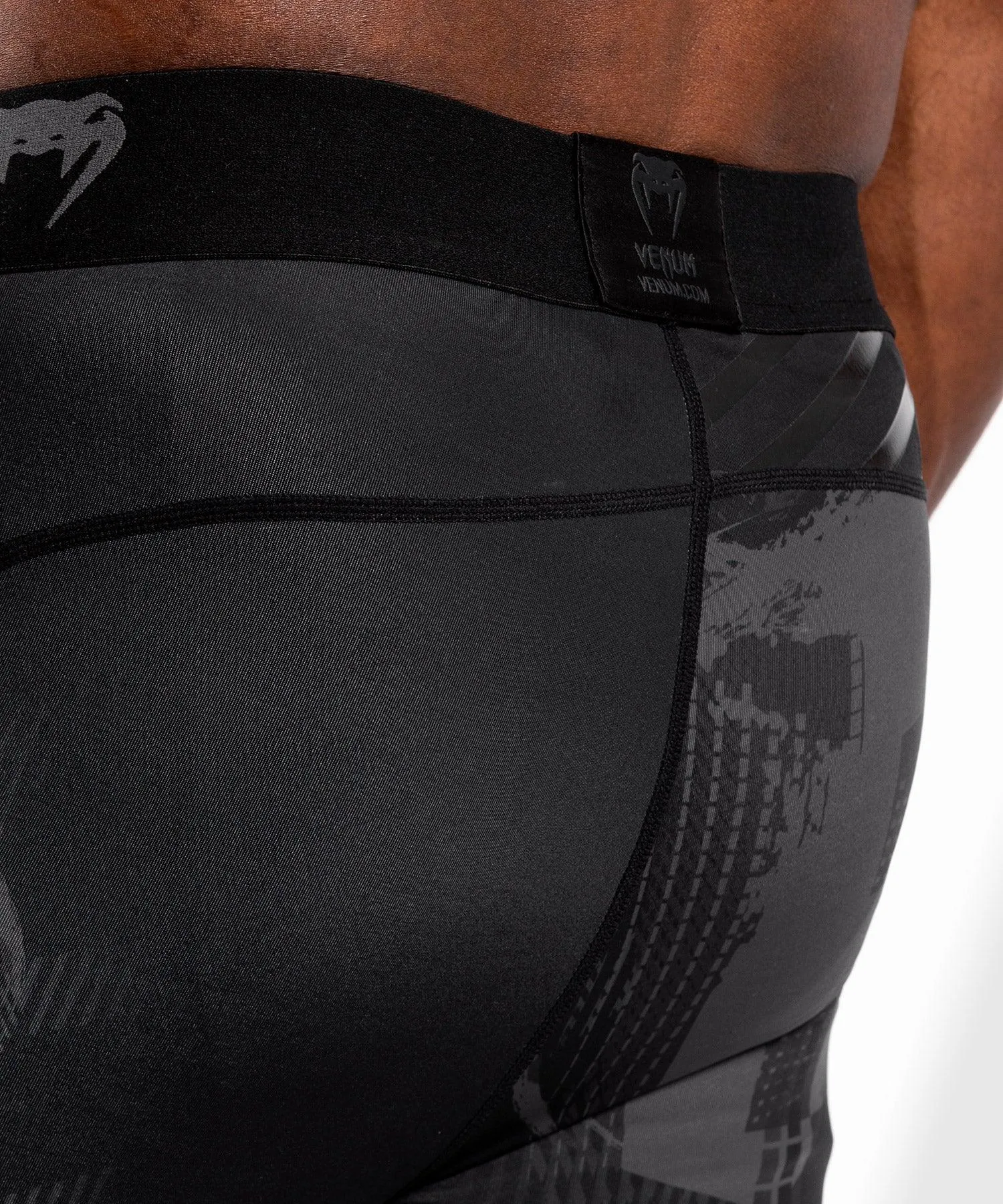 Pantalones de compresión Venum Skull - Negro/Negro