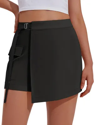 PINSPARK Womens Hiking Shorts Lightweight Golf Skorts Quick Dry Athletic Short with Cargo Pockets for Outdoor Causal