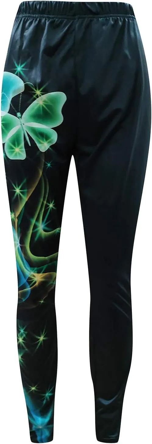Plus Size Leggings Pants Casual Women Plus Fashion Size Waist Yoga Pants Flare Yoga Pants for Women Fleece Lined