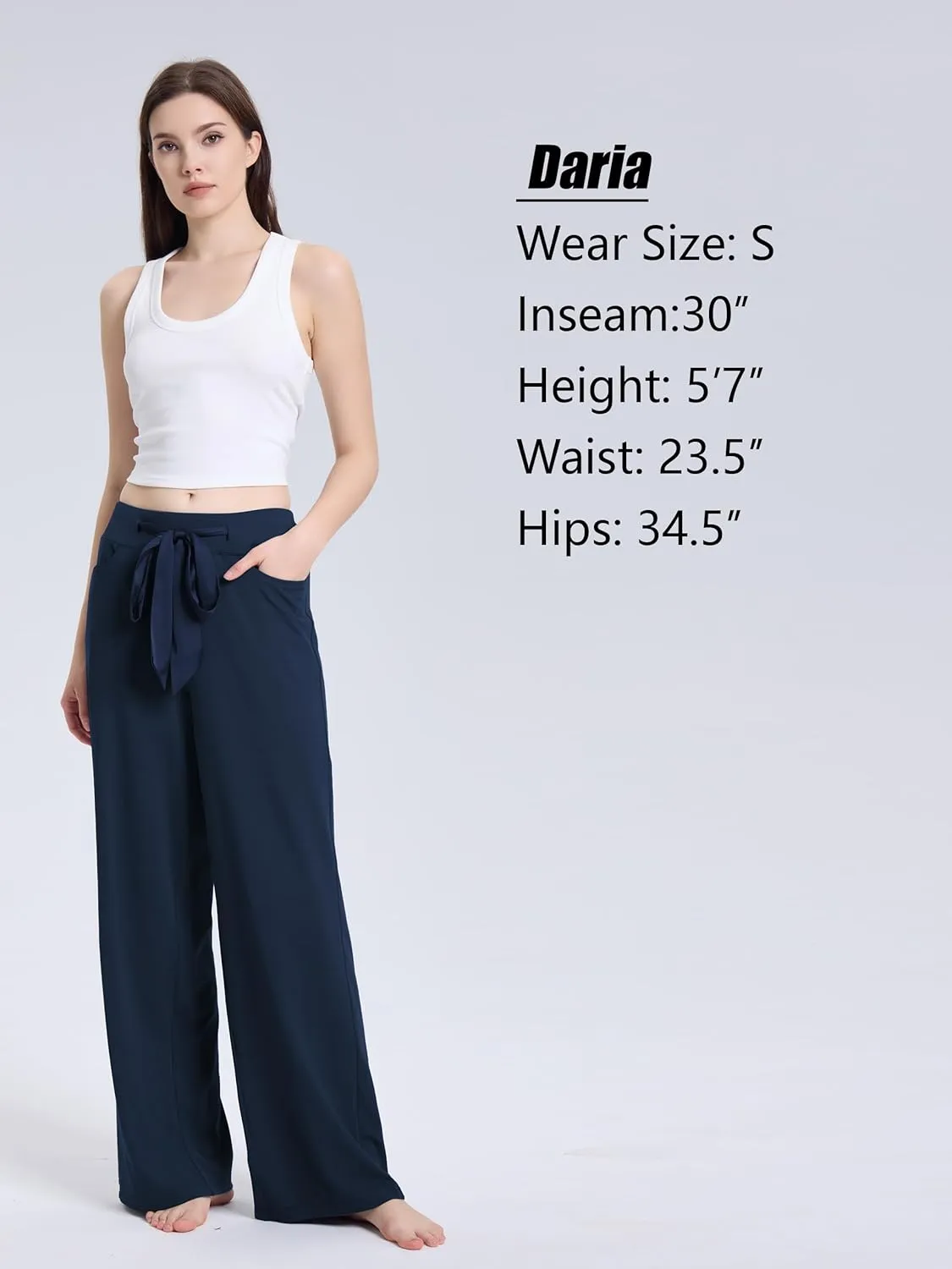 SEVEGO Tall Womens 30"/32"/34" Casual Loose Wide Leg Pants High Waisted Yoga Pants Comfy Palazzo Workout Lounge Trousers