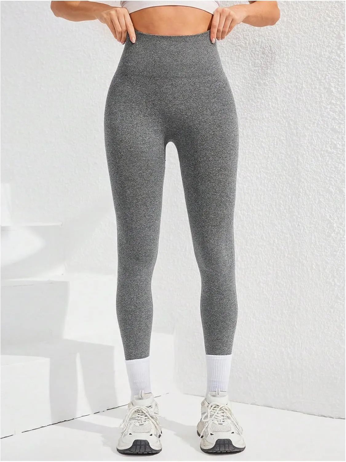 SHENHE Women's Fishnet Seamless High Waisted Tummy Control Workout Leggings Pants