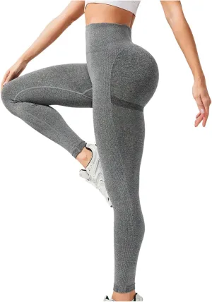 SHENHE Women's Fishnet Seamless High Waisted Tummy Control Workout Leggings Pants