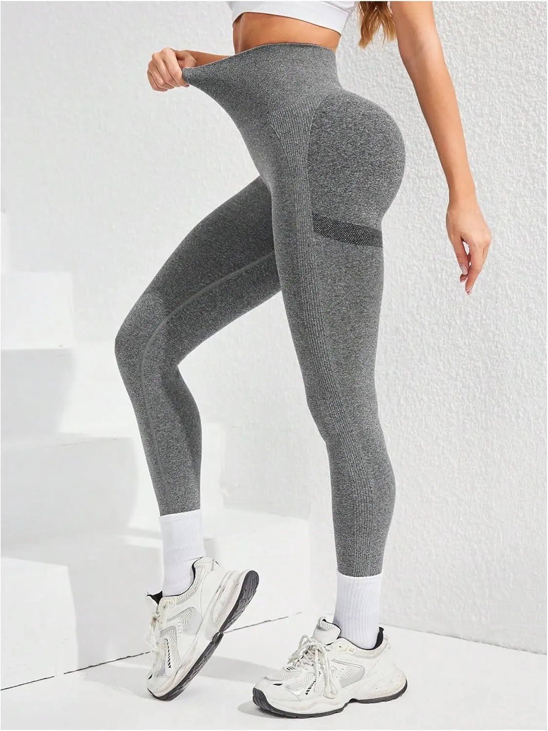 SHENHE Women's Fishnet Seamless High Waisted Tummy Control Workout Leggings Pants