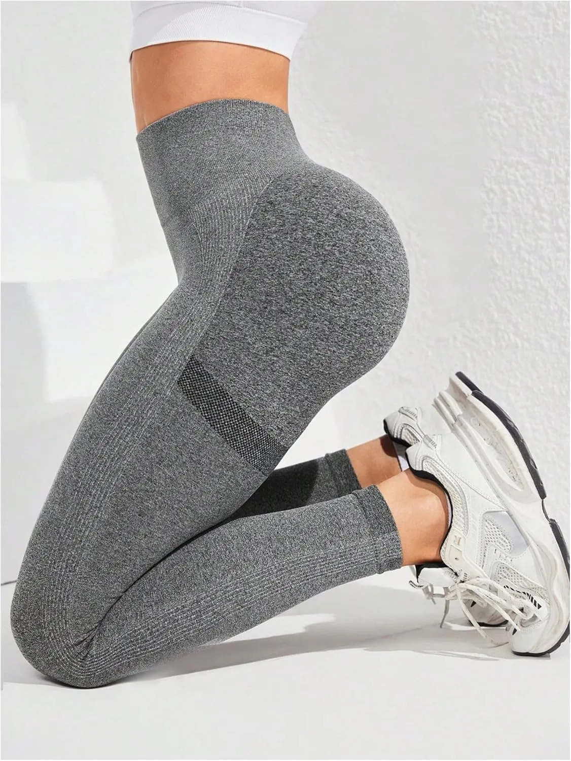 SHENHE Women's Fishnet Seamless High Waisted Tummy Control Workout Leggings Pants