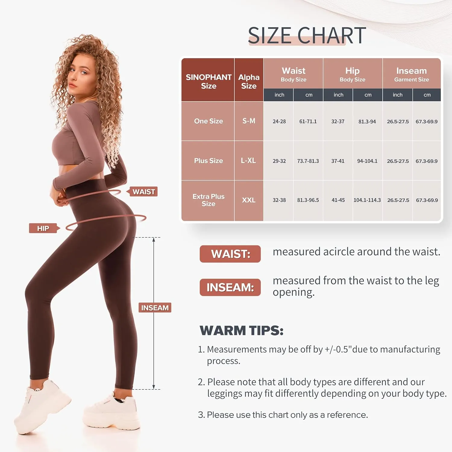 SINOPHANT High Waisted Leggings for Women - 2 Packs Buttery Soft Yoga Pants for Workout Athletic