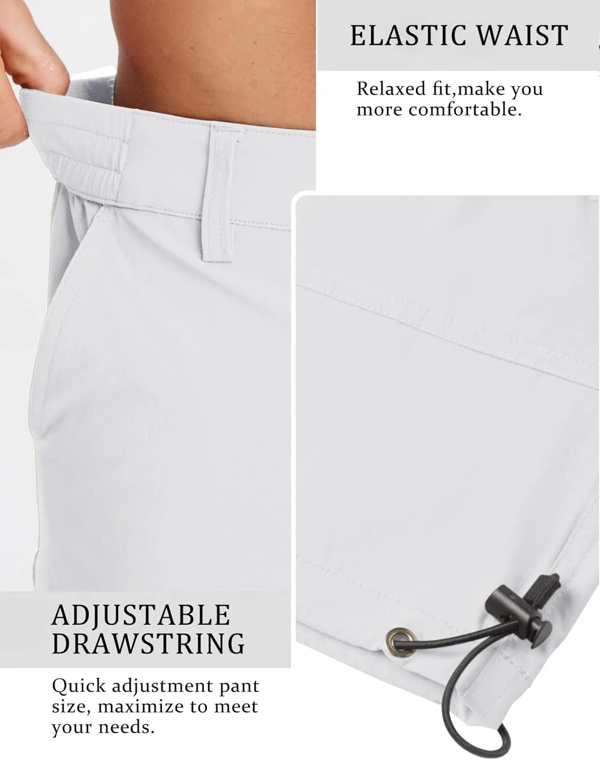 TACVASEN Men's Capri Pants 7 Pockets 3/4 Quick Dry Water Resistant Workout Hiking Summer Long Cargo Shorts Below Knee