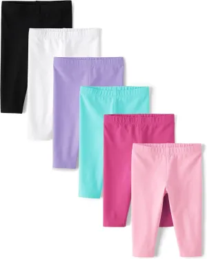 The Children's Place Baby Girls' and Toddler Capri Leggings, Multipacks
