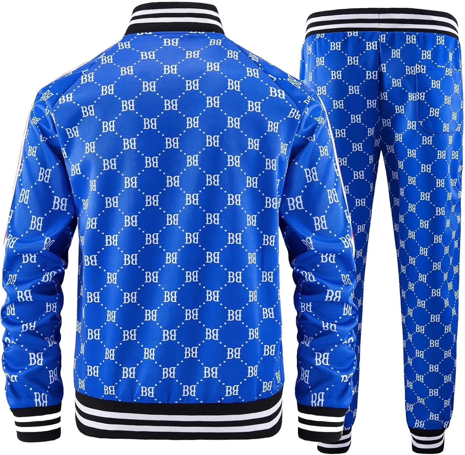 Track Suits for Men Set Plaid Tracksuit Mens Sweatsuits 2 Piece Sport Jogger Sweat Suits Clothes Jogging Outfits
