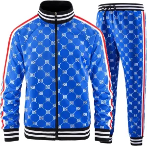 Track Suits for Men Set Plaid Tracksuit Mens Sweatsuits 2 Piece Sport Jogger Sweat Suits Clothes Jogging Outfits