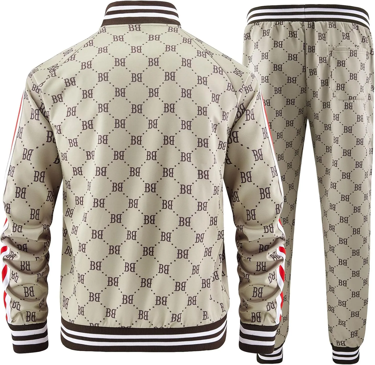 Track Suits for Men Set Plaid Tracksuit Mens Sweatsuits 2 Piece Sport Jogger Sweat Suits Clothes Jogging Outfits
