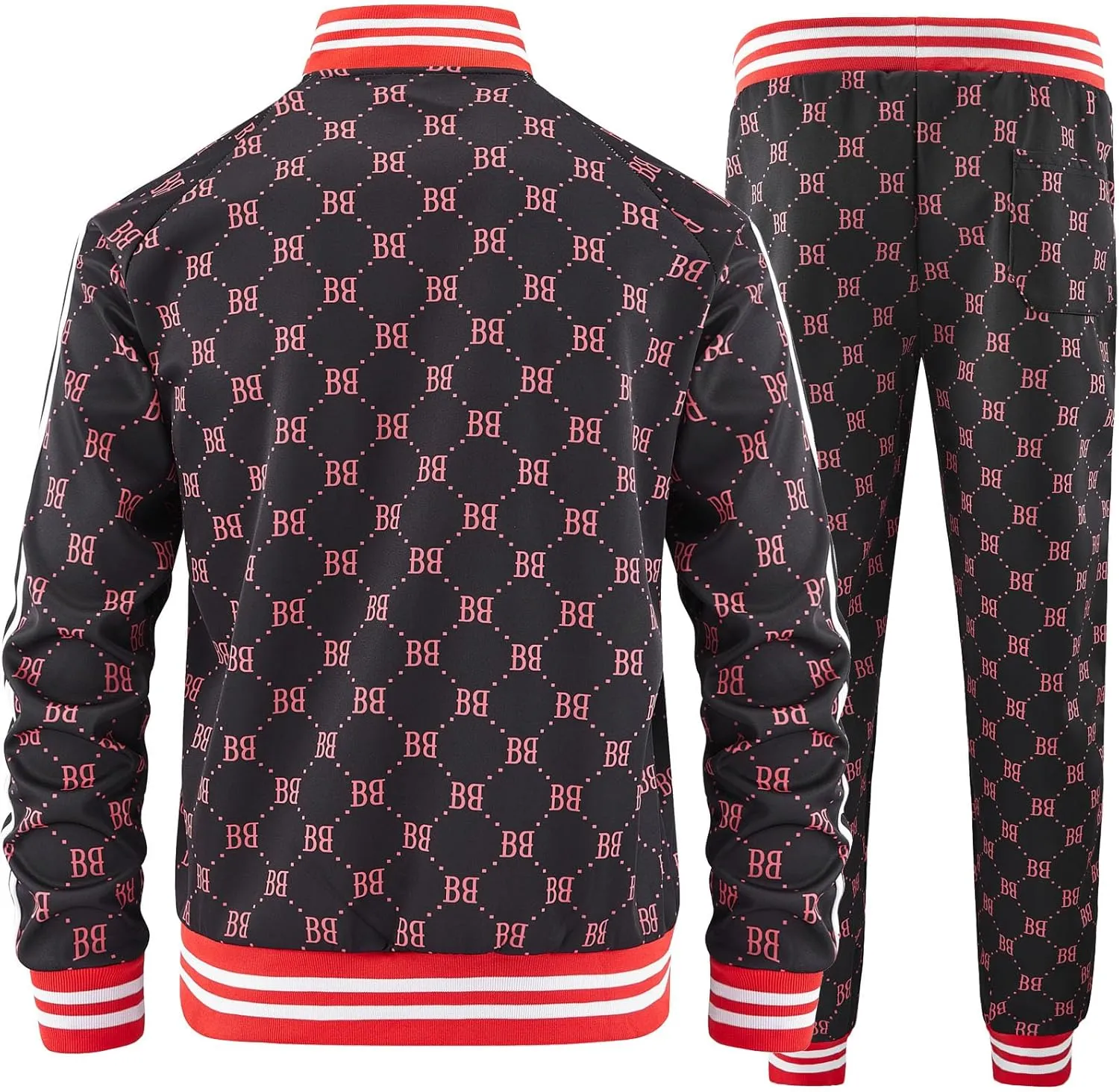 Track Suits for Men Set Plaid Tracksuit Mens Sweatsuits 2 Piece Sport Jogger Sweat Suits Clothes Jogging Outfits