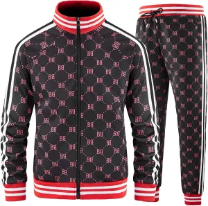 Track Suits for Men Set Plaid Tracksuit Mens Sweatsuits 2 Piece Sport Jogger Sweat Suits Clothes Jogging Outfits