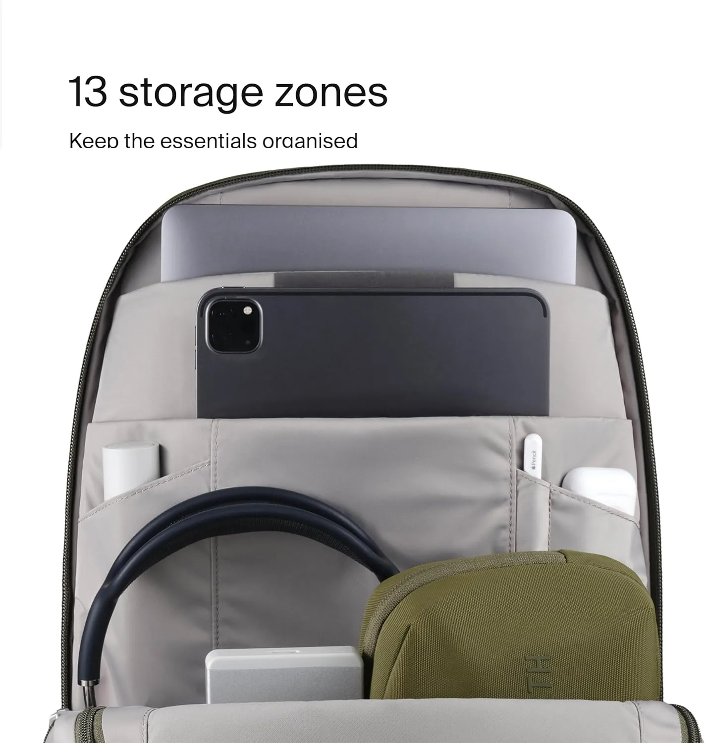Urth Norite 24L Modular Camera & Laptop Travel Backpack  Water Resistant, Anti-Theft, Recycled Bag for DSLR, 13-16 Inch Laptop in Green