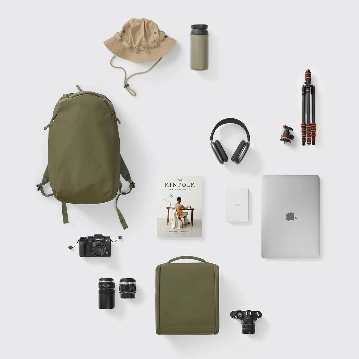 Urth Norite 24L Modular Camera & Laptop Travel Backpack  Water Resistant, Anti-Theft, Recycled Bag for DSLR, 13-16 Inch Laptop in Green