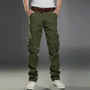 Wiaofellas  -  Men's Cargo Pants Multi Pocket Hiking Outdoor Male Trousers Loose Multipockets Winter Straight Baggy Cotton New in Fashion