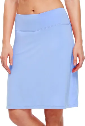 Willit Women's 20" Knee Length Skorts Skirts Golf Tennis Skirts Modest Athletic Casual Skorts with Pockets UV Protection
