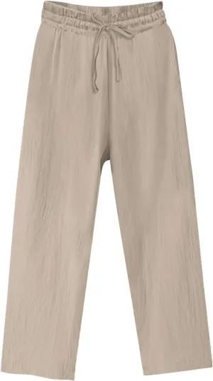 Women Cotton Linen Casual Pants, Summer Lightweight Loose Going Out Trendy Clothes Fashion Breathable Vacation Trousers