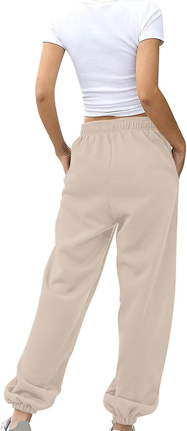 Women Linen Blend Summer Y2K Fashion Pant Trousers Elastic Waist Baggy Stretchy Loose Fit Pant Trousers Office