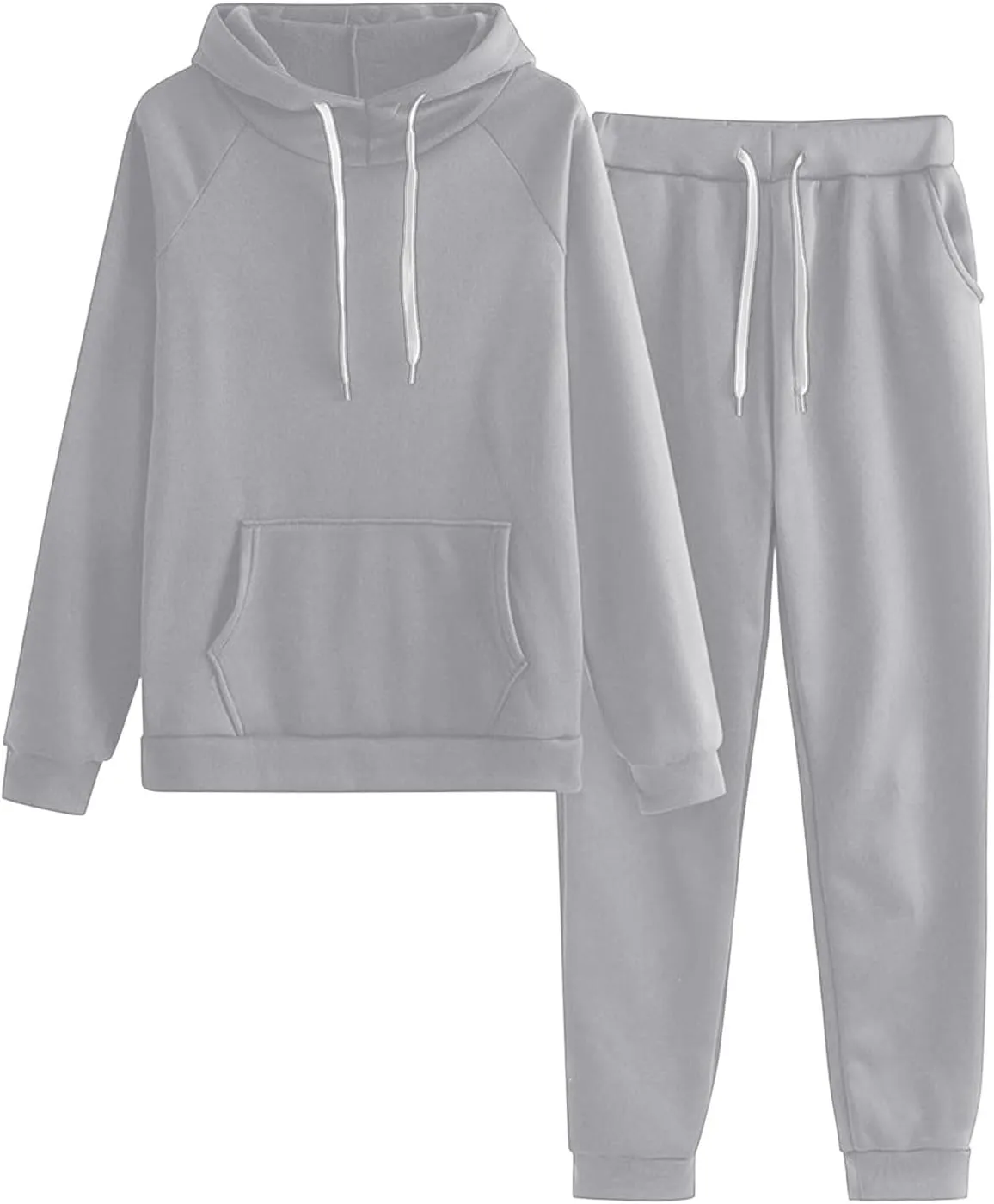 Women's 2 Piece Tracksuit Long Sleeve Crewneck Elastic Waist Sweatpants Top and Wide Leg Pants