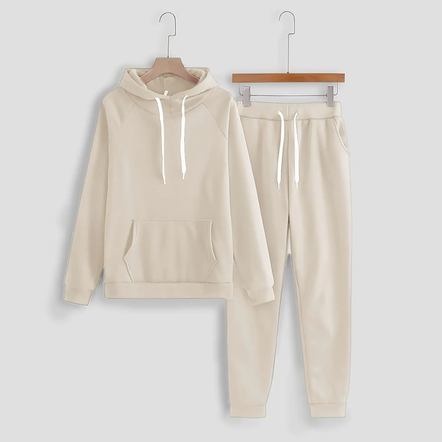 Women's Fashion Outfits Long Sleeve V Neck Printed Workout Hoodie Sweatshirt Long Pants Tracksuits
