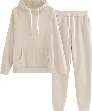 Women's Fashion Outfits Long Sleeve V Neck Printed Workout Hoodie Sweatshirt Long Pants Tracksuits