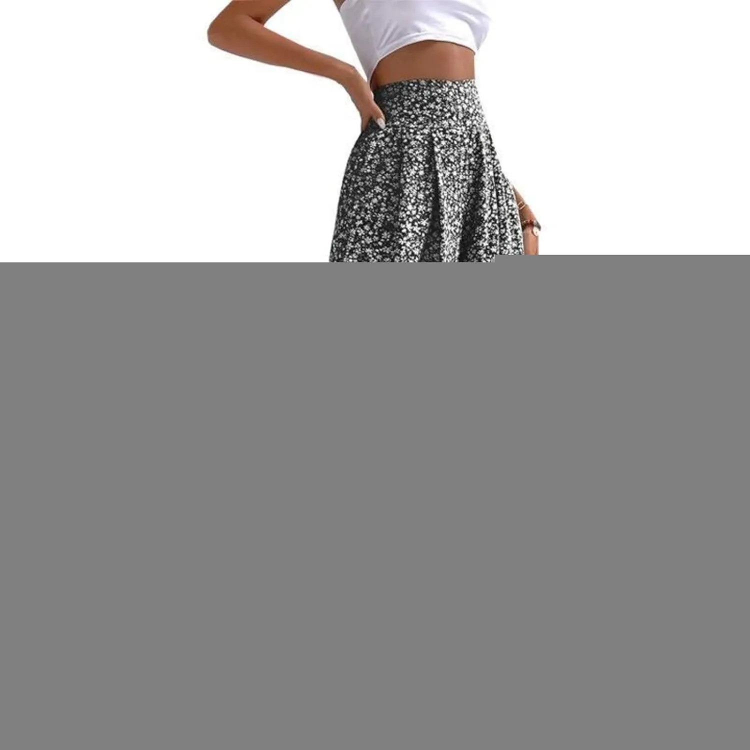 Womens Floral Print Pants High Waisted Tummy Control Trousers Wide Leg Long Lounge Pant Fashion Comfy Summer Trouser