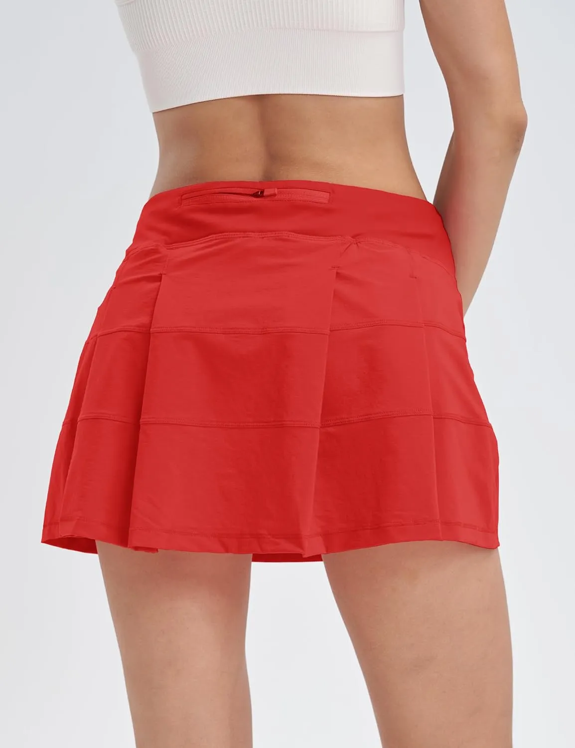 Women's High Waisted Pleated Tennis Skirt with Pockets Athletic Golf Skorts for Running Workout Casual Built-in Shorts