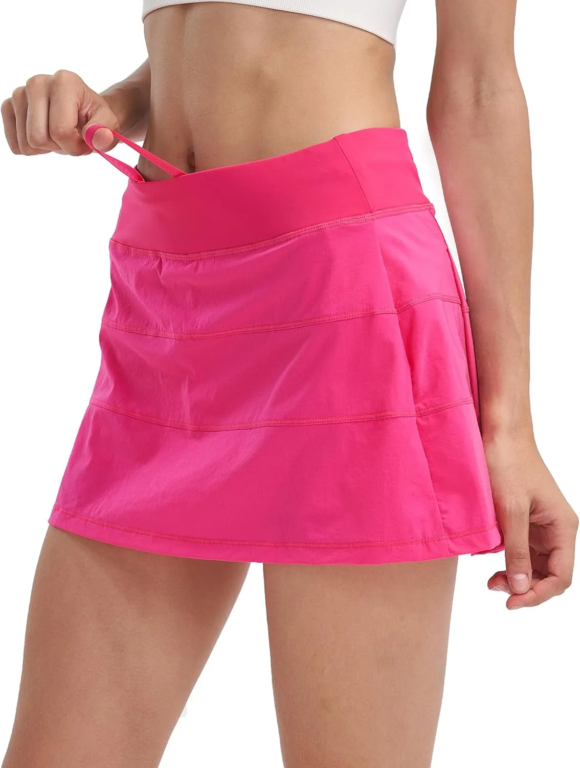 Women's High Waisted Pleated Tennis Skirt with Pockets Athletic Golf Skorts for Running Workout Casual Built-in Shorts