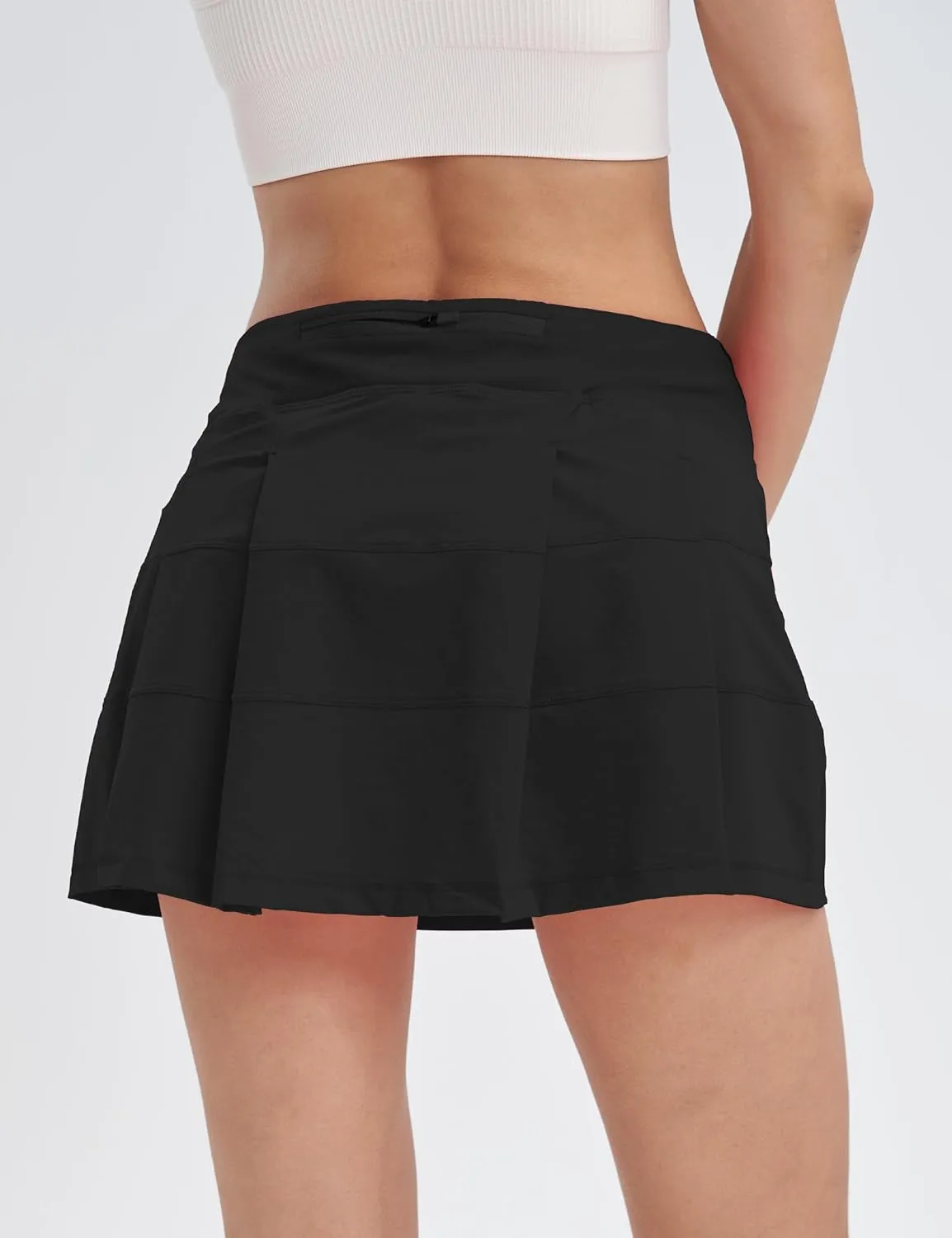 Women's High Waisted Pleated Tennis Skirt with Pockets Athletic Golf Skorts for Running Workout Casual Built-in Shorts
