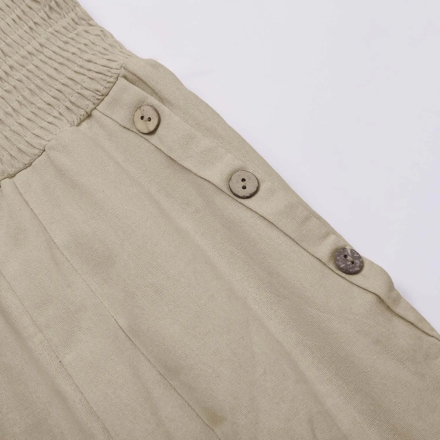 Womens Linen Summer Letter Patched Palazzo Lounge Pants High Waist Wide Leg Slim-Fit Palazzo Pants Beach