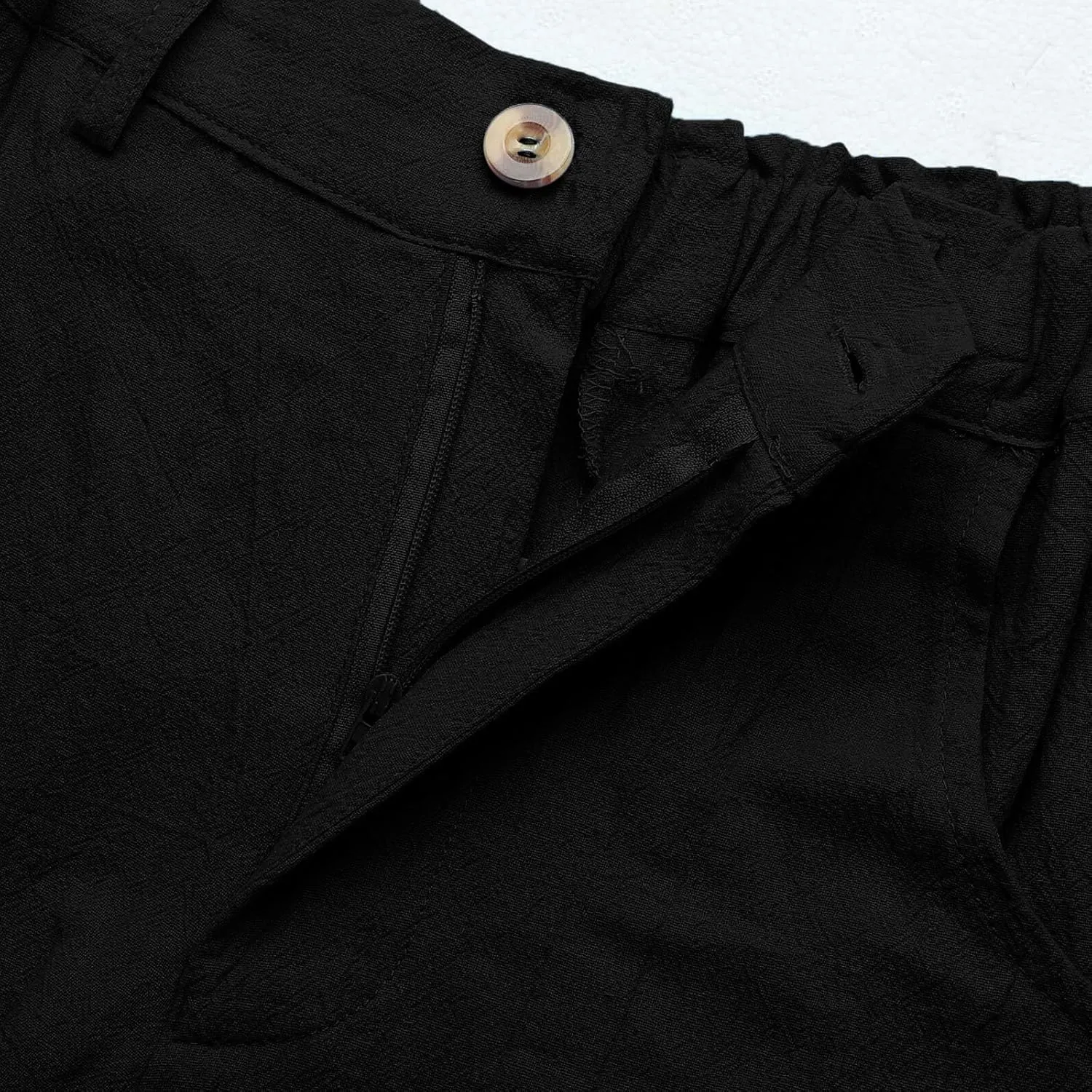 Women's Linen Summer Loose Pant Trousers High Waist Wide Leg Slim Fit Pants Beach