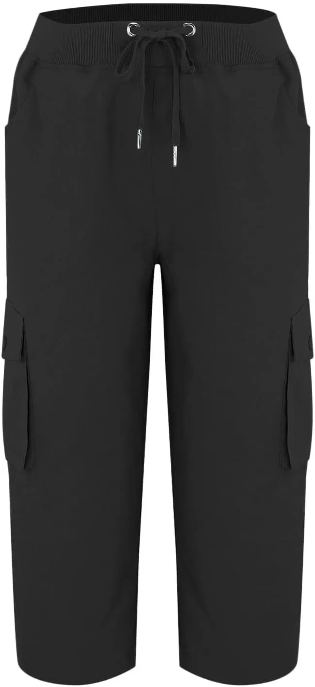 Women's Linen Summer Palazzo Pant Trousers Elastic Waisted Ankle Length Plus Size Palazzo Pants Work Business
