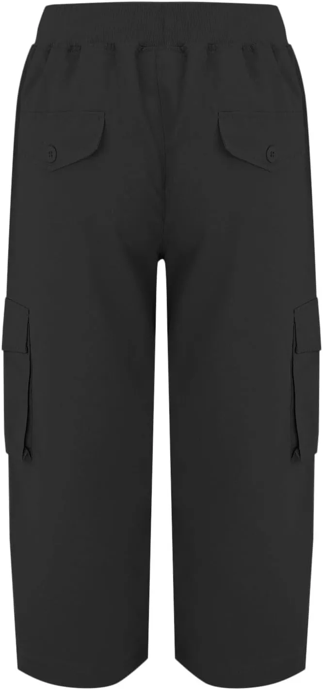 Women's Linen Summer Palazzo Pant Trousers Elastic Waisted Ankle Length Plus Size Palazzo Pants Work Business