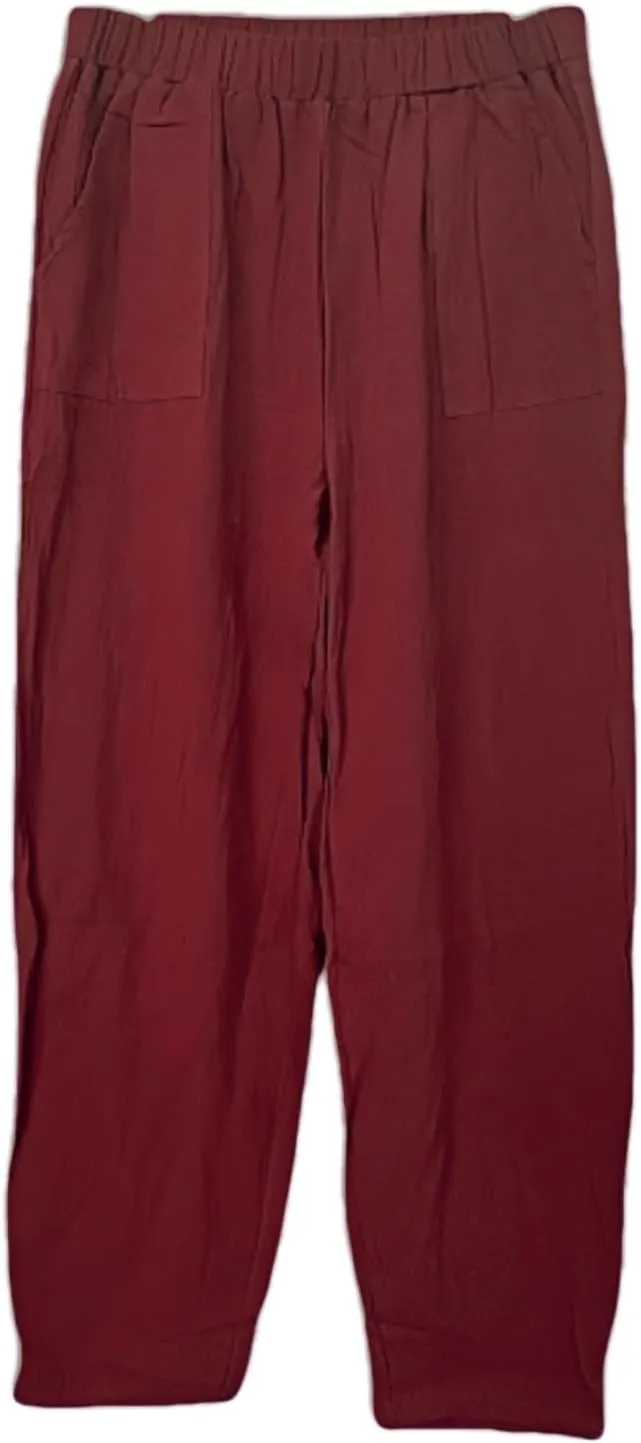 Womens Plus Size Linen Pants 2025 Casual Loose High Waisted Pants Beach Pants Summer Lounge Comfy Trousers with Pockets