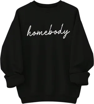 Women's Plus Size Long Sleeve Letter Graphic Sweatshirts Drop Shoulder Crewneck Pullover Sweatshirts