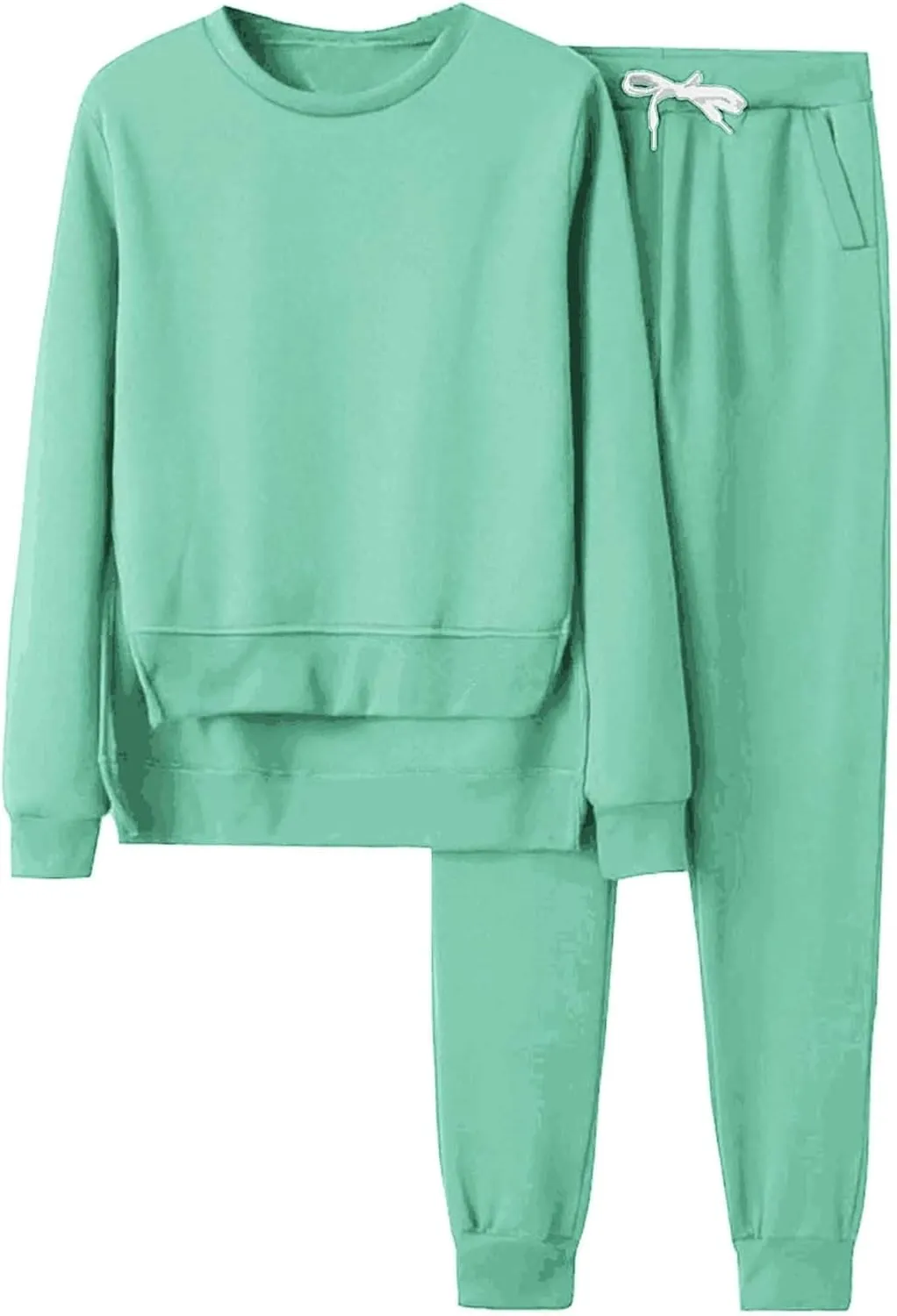Womens Two Piece Lounge Sets Long Sleeve V Neck Fall Trendy Sweatsuit Long Sleeve Shirts Yoga Pants Sweatsuits