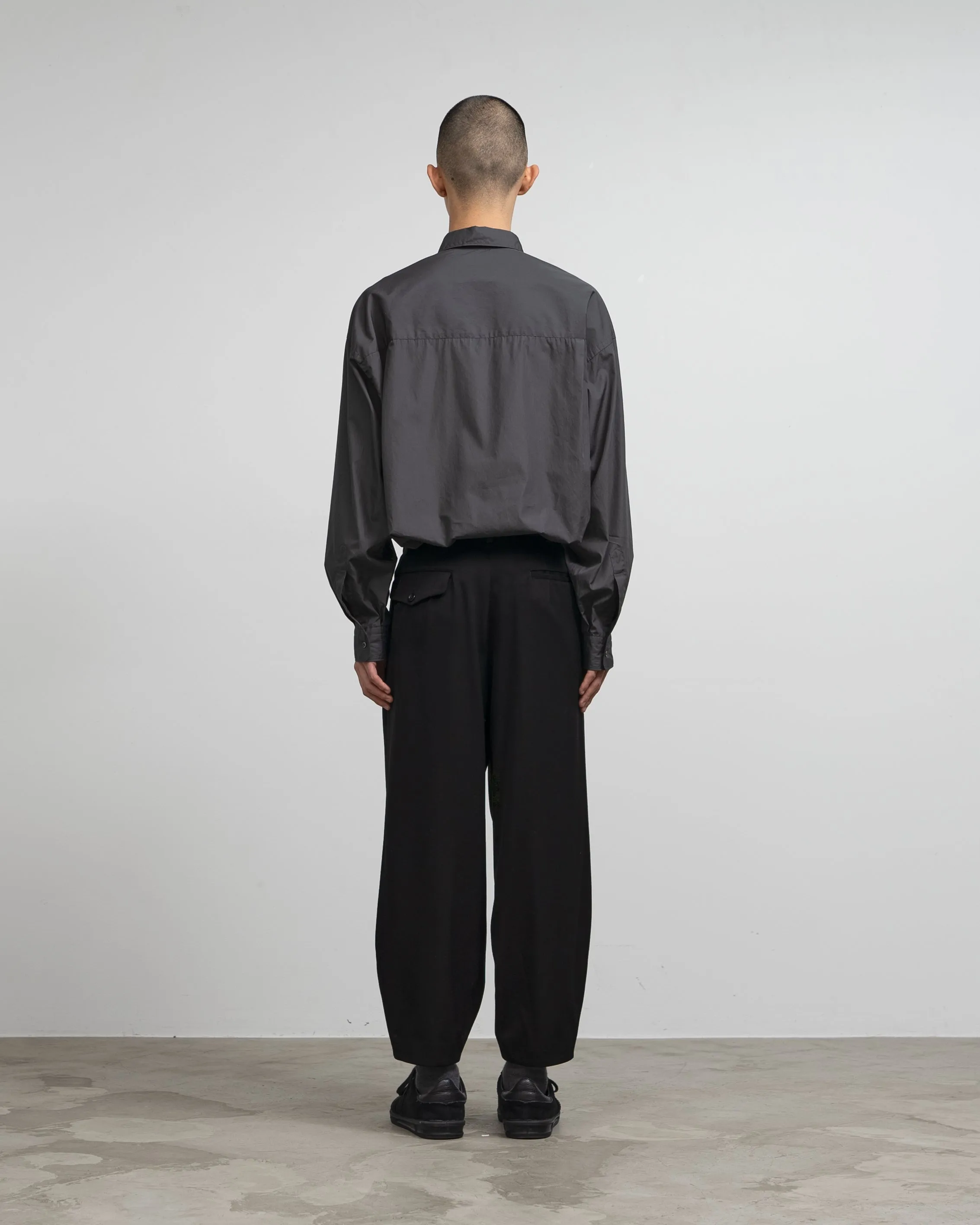 Wool Doeskin Tapered Trousers