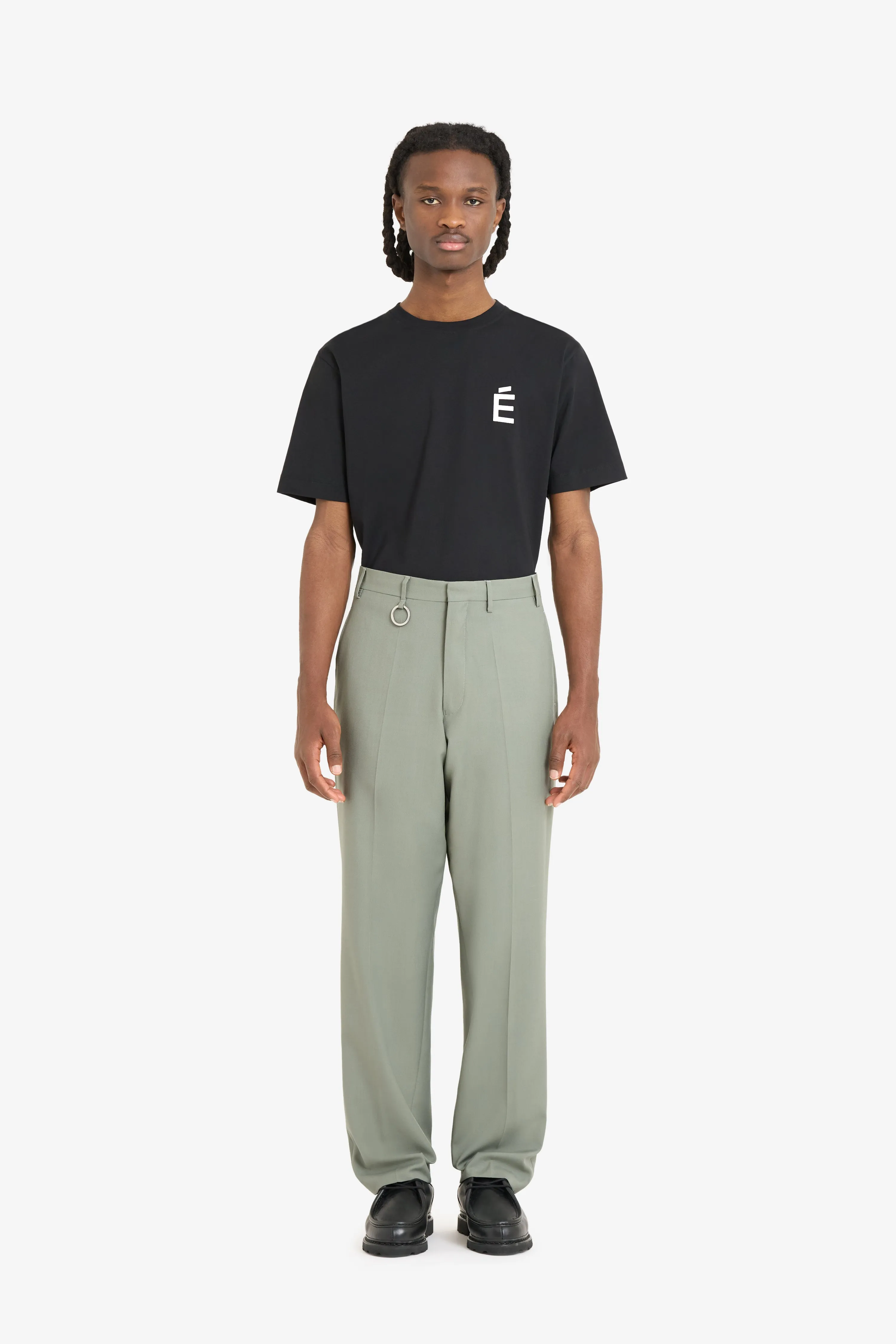 WOOL STRAIGHT SUIT PANT