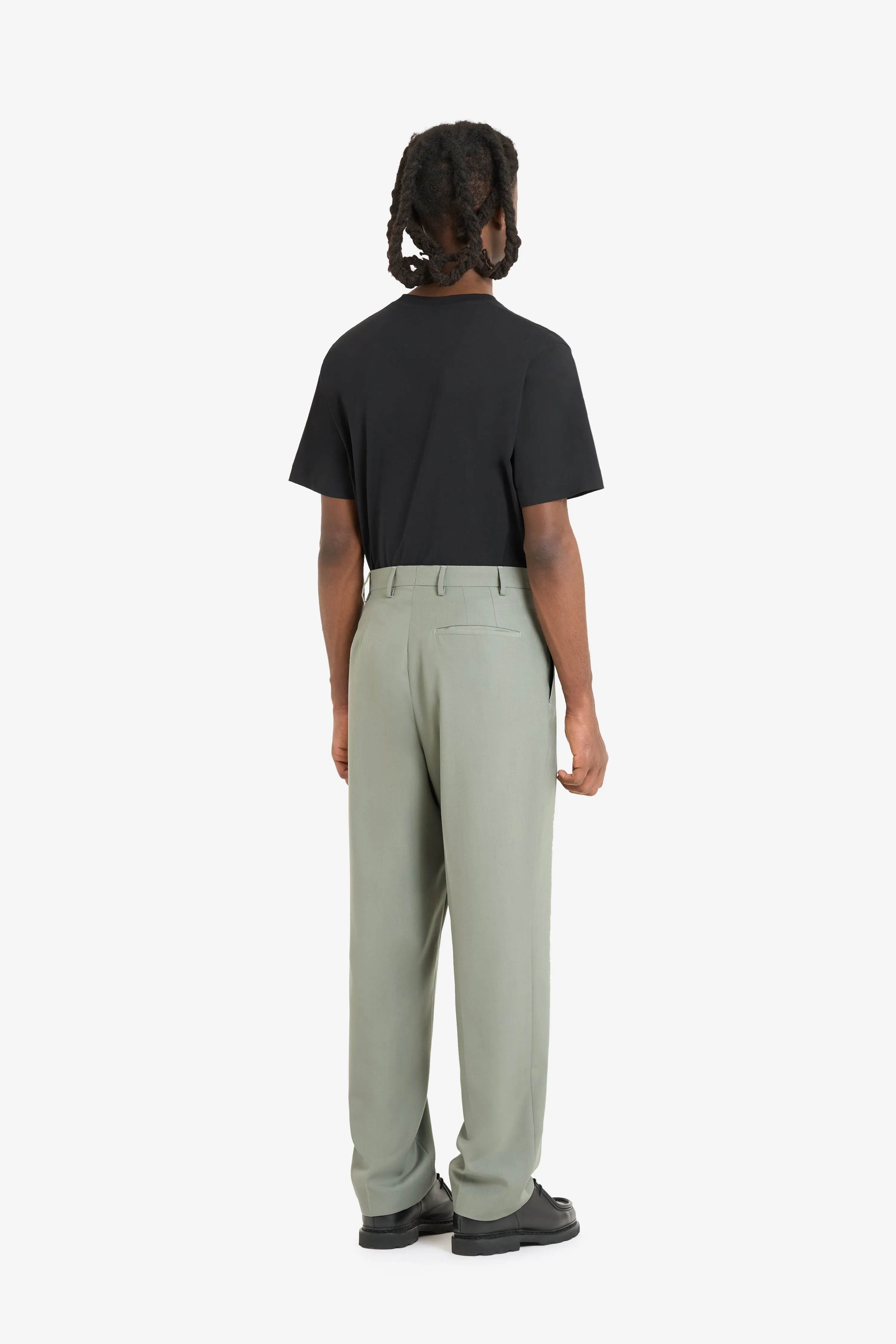 WOOL STRAIGHT SUIT PANT