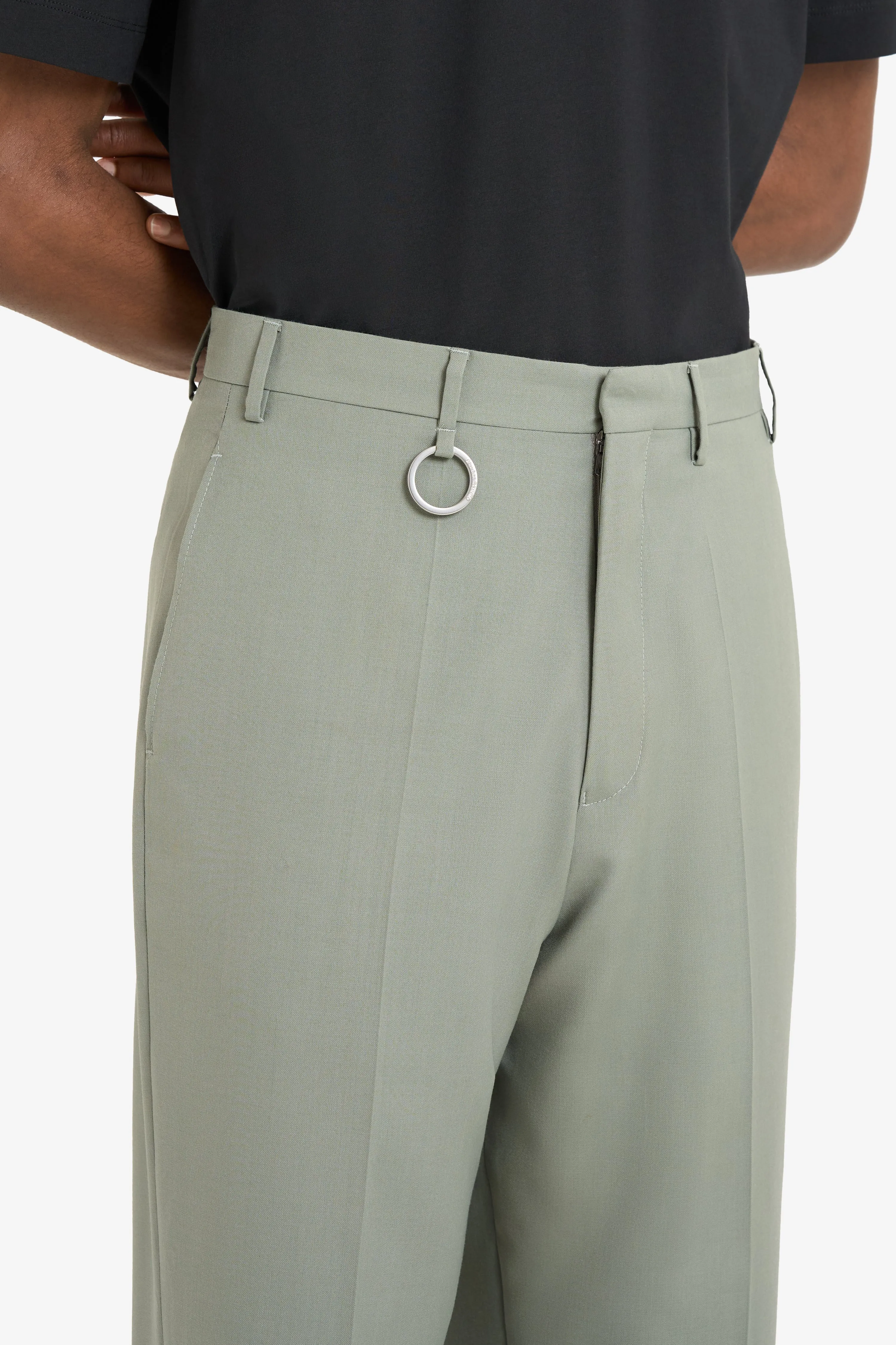 WOOL STRAIGHT SUIT PANT